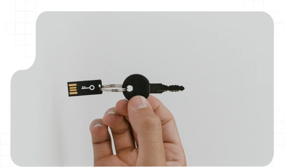 USB security key with automated AML