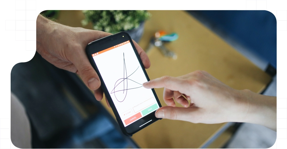 Digital Signature in a smartphone