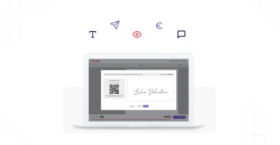 Firma Online en pantalla pórtatil